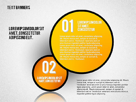 Boîtes de texte en conception plate, Diapositive 3, 02154, Boîtes de texte — PoweredTemplate.com