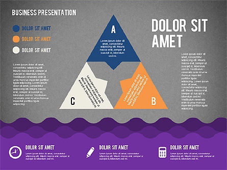 Presentación con iconos y formas en estilo plano, Diapositiva 14, 02155, Plantillas de presentación — PoweredTemplate.com
