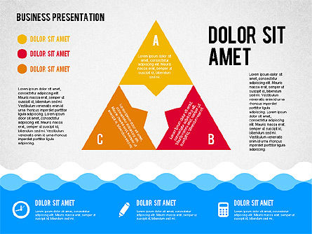 Presentación con iconos y formas en estilo plano, Diapositiva 6, 02155, Plantillas de presentación — PoweredTemplate.com