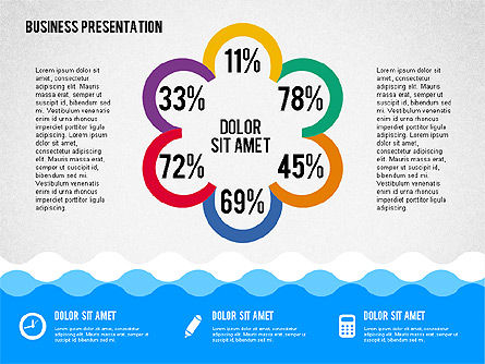 Presentation with Icons and Shapes in Flat Style, Slide 7, 02155, Presentation Templates — PoweredTemplate.com