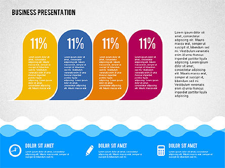 Presentation with Icons and Shapes in Flat Style, Slide 8, 02155, Presentation Templates — PoweredTemplate.com