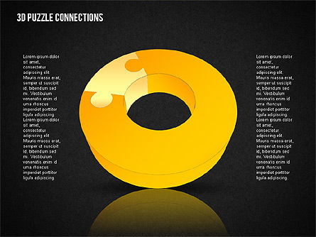 3d Donut Puzzle Diagramm, Folie 10, 02162, Schablonen — PoweredTemplate.com