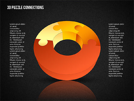 Tableau de puzzle 3d donut, Diapositive 12, 02162, Formes — PoweredTemplate.com
