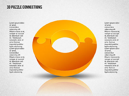 3D Donut Puzzle Chart, Slide 7, 02162, Shapes — PoweredTemplate.com