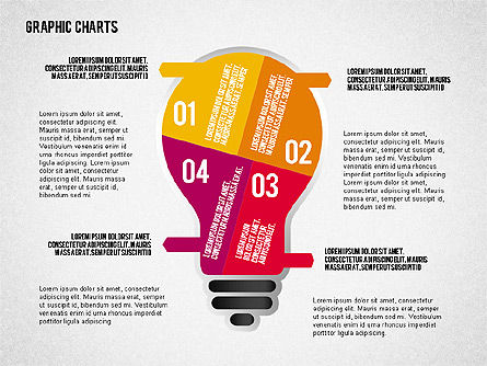Charts Sammlung im flachen Design, PowerPoint-Vorlage, 02163, Business Modelle — PoweredTemplate.com