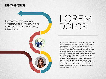Lignes et flèches, Diapositive 7, 02164, Formes — PoweredTemplate.com