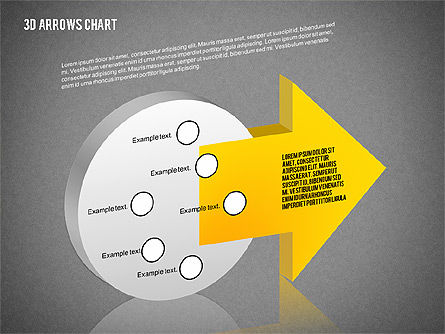 Colección de la carta de las flechas 3D, Diapositiva 15, 02166, Formas — PoweredTemplate.com