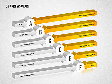 Collection de diagramme de flèches 3d, Diapositive 2, 02166, Formes — PoweredTemplate.com