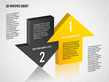 Collection de diagramme de flèches 3d, Diapositive 4, 02166, Formes — PoweredTemplate.com