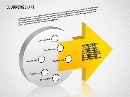 3d 화살표 차트 컬렉션, 슬라이드 7, 02166, 모양 — PoweredTemplate.com