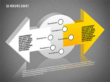Collection de diagramme de flèches 3d, Diapositive 9, 02166, Formes — PoweredTemplate.com