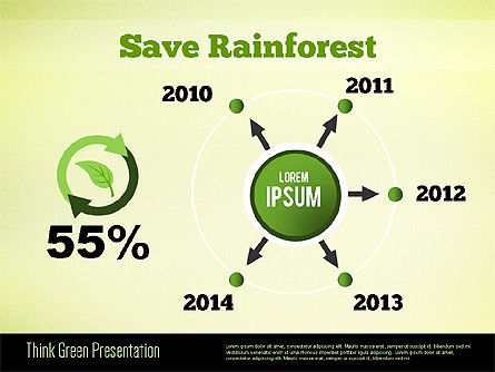 Think green template de présentation, Diapositive 4, 02167, Modèles de présentations — PoweredTemplate.com