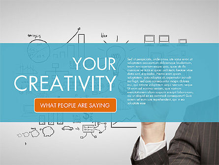 Plantilla de presentación de creatividad empresarial, Diapositiva 10, 02168, Plantillas de presentación — PoweredTemplate.com