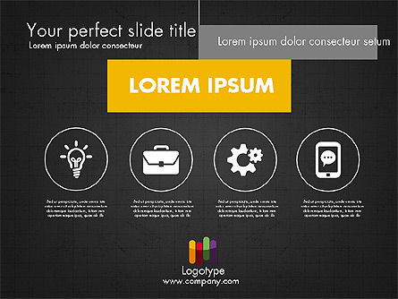 Modèle de présentation noir et jaune, Diapositive 13, 02178, Modèles de présentations — PoweredTemplate.com