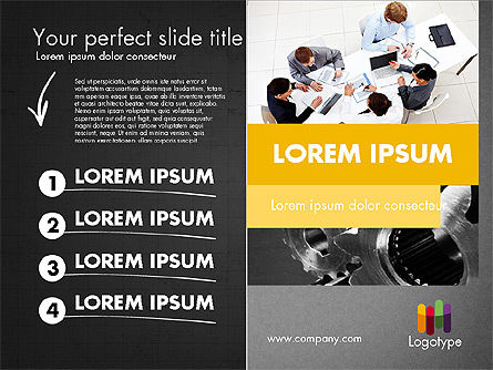 Modèle de présentation noir et jaune, Diapositive 15, 02178, Modèles de présentations — PoweredTemplate.com