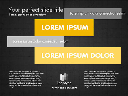Plantilla de presentación oscuro y amarillo, Diapositiva 16, 02178, Plantillas de presentación — PoweredTemplate.com
