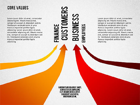 Concept de présentation des valeurs fondamentales, Diapositive 2, 02183, Modèles commerciaux — PoweredTemplate.com