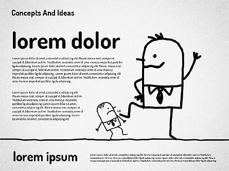 文字を使ったコンセプトとアイデア, スライド 2, 02186, 図形 — PoweredTemplate.com