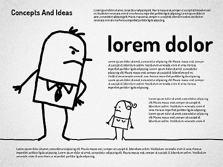 Concepts and Ideas with Characters, Slide 6, 02186, Shapes — PoweredTemplate.com