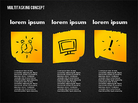 Multitasking begrip presentatiesjabloon, Dia 11, 02187, Presentatie Templates — PoweredTemplate.com