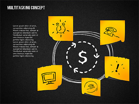 Multitasking Concept Presentation Template, Slide 12, 02187, Presentation Templates — PoweredTemplate.com