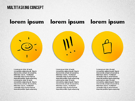 Multitasking Concept Presentation Template, Slide 6, 02187, Presentation Templates — PoweredTemplate.com