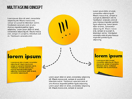 Multitasking Concept Presentation Template, Slide 8, 02187, Presentation Templates — PoweredTemplate.com