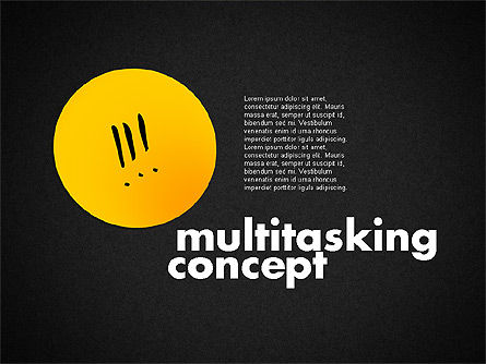 Multitasking Concept Presentation Template, Slide 9, 02187, Presentation Templates — PoweredTemplate.com