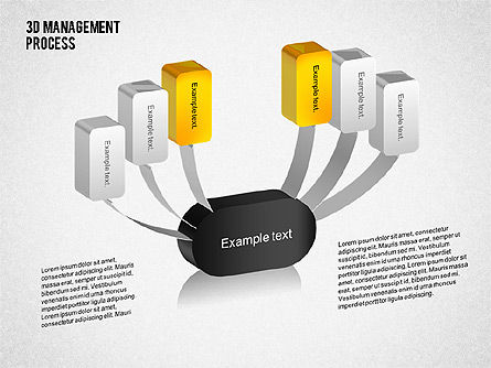 3D Management Process Flowchart, 02189, Process Diagrams — PoweredTemplate.com