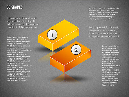 Group of 3D Shapes, Slide 10, 02192, Shapes — PoweredTemplate.com
