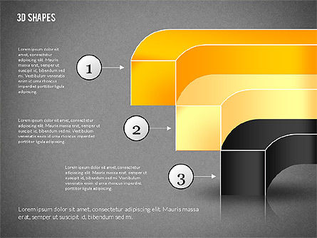3D 모양의 그룹, 슬라이드 11, 02192, 모양 — PoweredTemplate.com