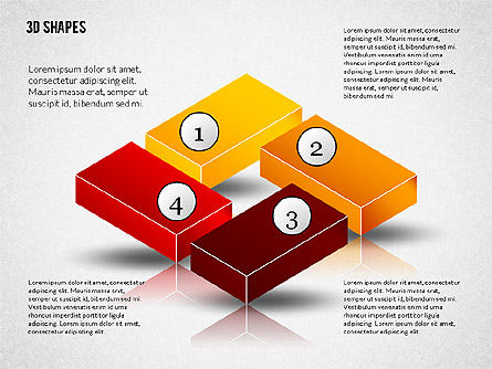 Gruppo di forme 3D, Slide 8, 02192, Forme — PoweredTemplate.com