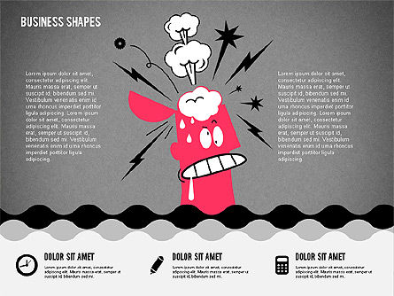 Cabezas divertidas de dibujos animados, Diapositiva 10, 02196, Formas — PoweredTemplate.com