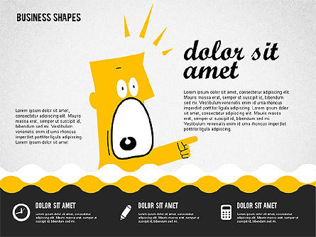 Cabezas divertidas de dibujos animados, Diapositiva 4, 02196, Formas — PoweredTemplate.com