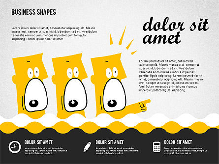 Cabezas divertidas de dibujos animados, Diapositiva 6, 02196, Formas — PoweredTemplate.com
