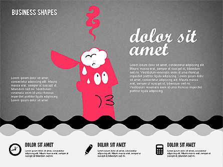 Cabezas divertidas de dibujos animados, Diapositiva 9, 02196, Formas — PoweredTemplate.com