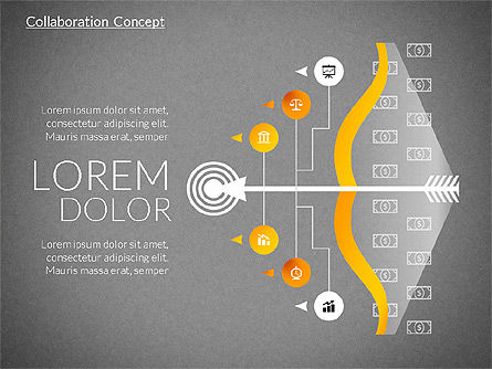 협업 개념, 슬라이드 9, 02204, 비즈니스 모델 — PoweredTemplate.com