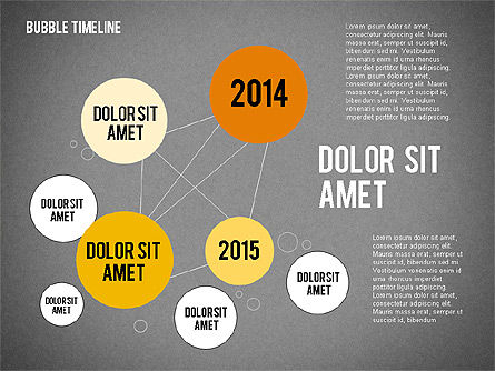 버블 타임 라인, 슬라이드 15, 02205, Timelines & Calendars — PoweredTemplate.com