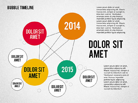 Línea de tiempo de la burbuja, Diapositiva 7, 02205, Timelines & Calendars — PoweredTemplate.com