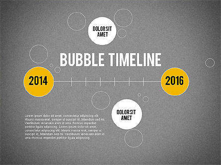 Bubble linha do tempo, Deslizar 9, 02205, Timelines & Calendars — PoweredTemplate.com