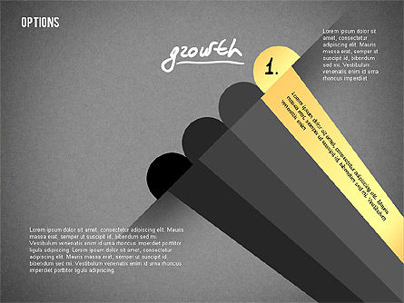 Vier Schritt gekippte Optionen Banner, Folie 13, 02206, Ablaufdiagramme — PoweredTemplate.com