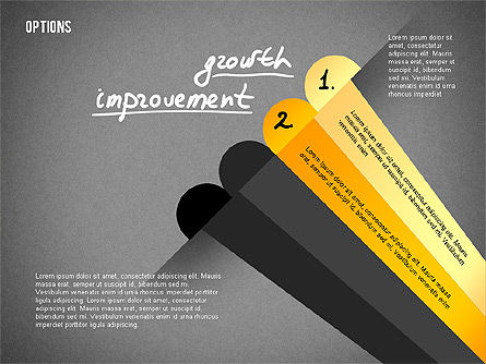 Four Step Tilted Options Banner, Slide 14, 02206, Stage Diagrams — PoweredTemplate.com