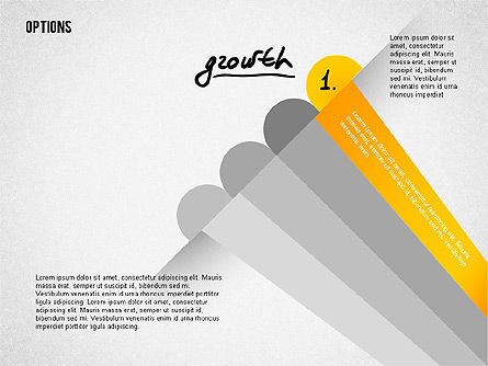 Banner de opções de quatro inclinações, Deslizar 5, 02206, Diagramas de Etapas — PoweredTemplate.com