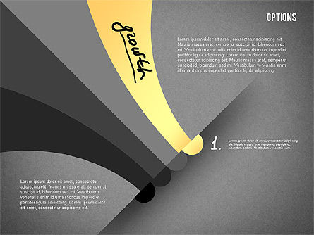 Four Step Tilted Options Banner, Slide 9, 02206, Stage Diagrams — PoweredTemplate.com