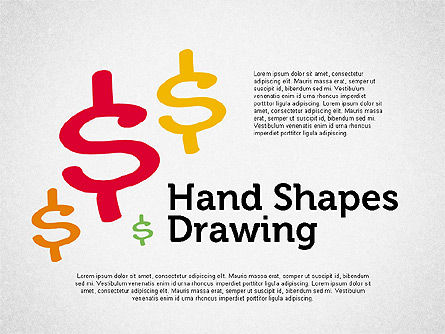Finanzielle doodles, PowerPoint-Vorlage, 02207, Schablonen — PoweredTemplate.com