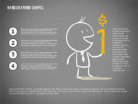Doodle Keuangan, Slide 15, 02207, Bentuk — PoweredTemplate.com