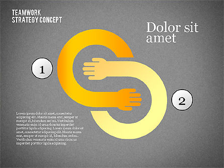 Concept de stratégie de travail en équipe, Diapositive 12, 02208, Schémas de procédés — PoweredTemplate.com