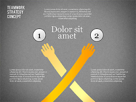 Concept de stratégie de travail en équipe, Diapositive 13, 02208, Schémas de procédés — PoweredTemplate.com