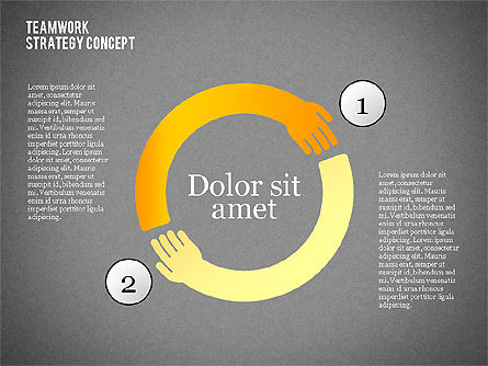 Concept de stratégie de travail en équipe, Diapositive 16, 02208, Schémas de procédés — PoweredTemplate.com
