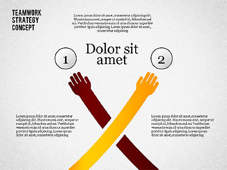 Teamwork Strategy Concept, Slide 5, 02208, Process Diagrams — PoweredTemplate.com
